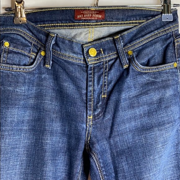 Dry Aged Denim James Jeans Antique Gold Bootleg - Picture 15 of 16